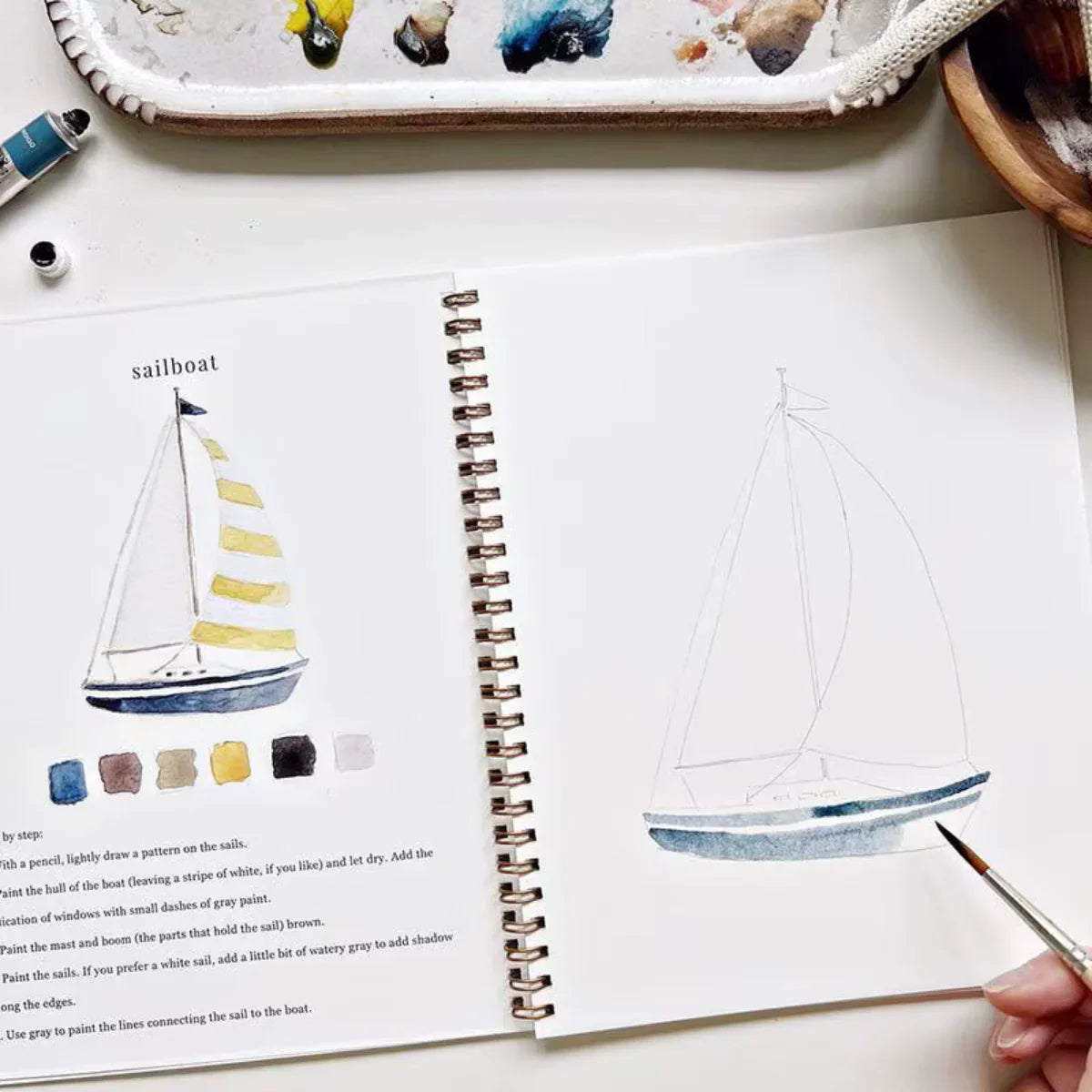 Aquarel-tekenboek – helpt je tot rust komen en ontspannen!