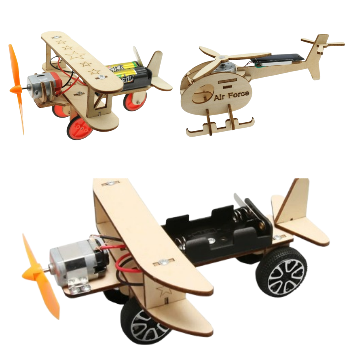 Creatieve handgemaakte technische speelgoedjes