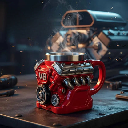 Mok met V8-motief – het perfecte cadeau voor elke man