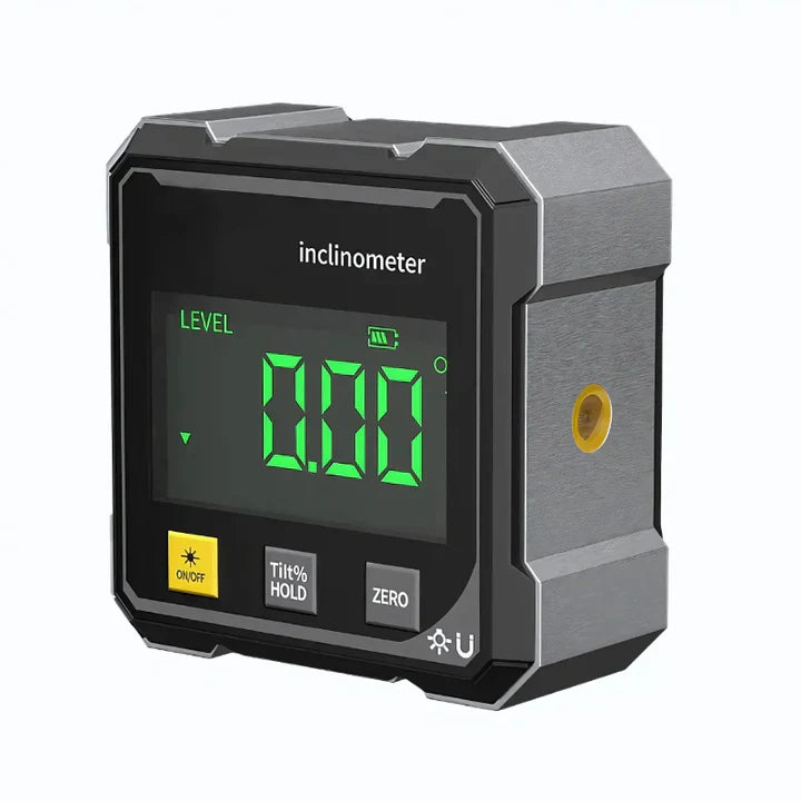 Digitale hoekmeter met laser en magneten