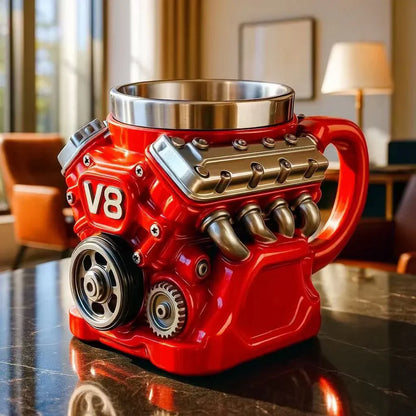 Mok met V8-motief – het perfecte cadeau voor elke man