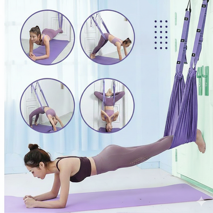 Verstelbare yoga- en pilates-stretchband