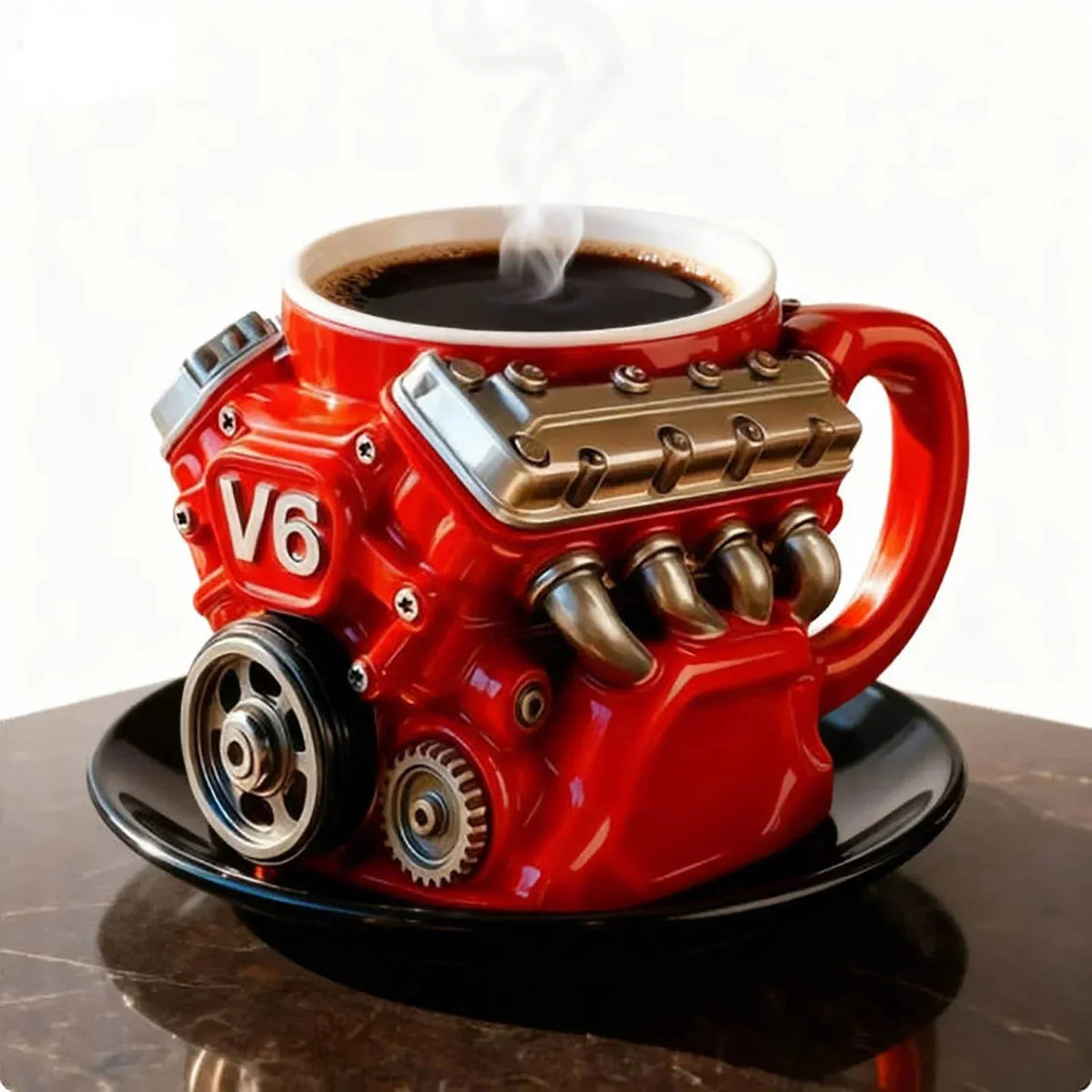 Mok met V8-motief – het perfecte cadeau voor elke man