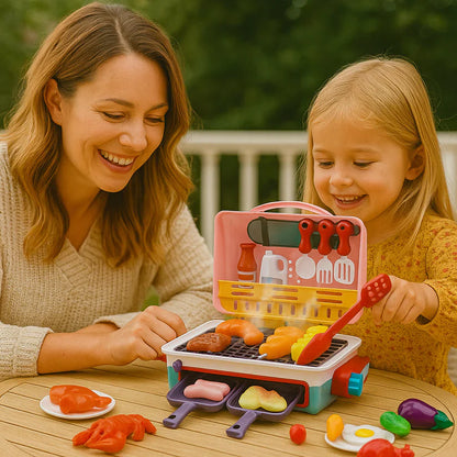 BBQ-grill – een kinderkookset met rookeffect en voedsel dat van kleur verandert