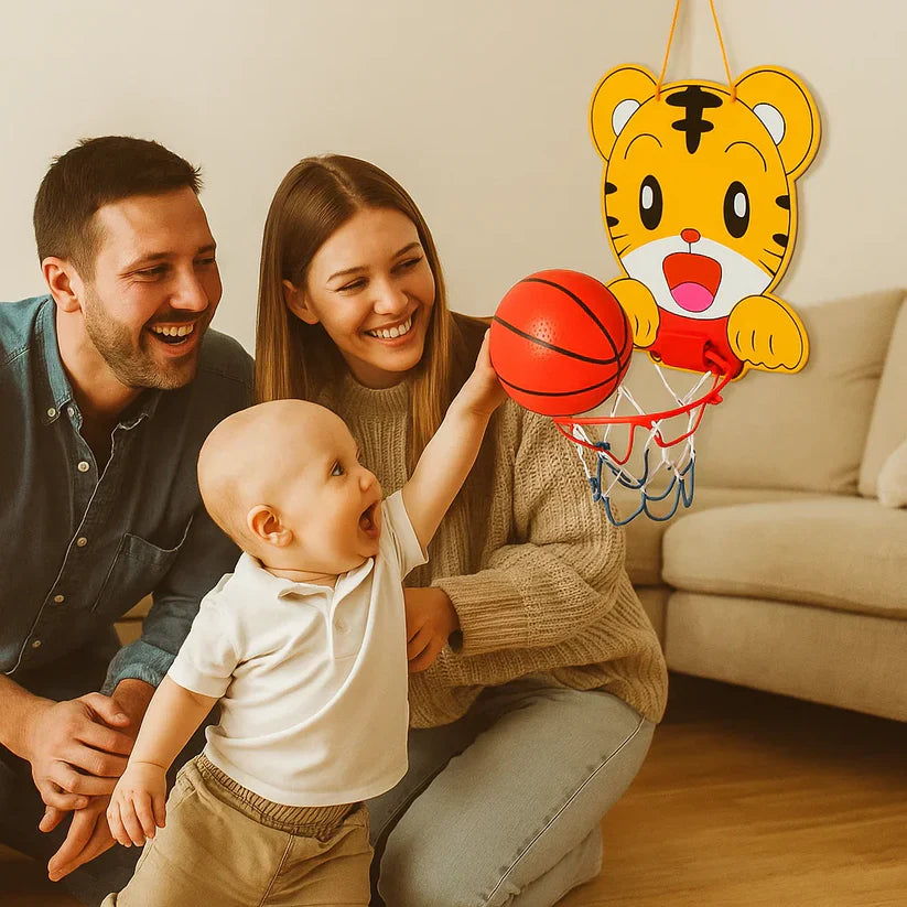 Schattige dierenbasketbalset voor kinderen