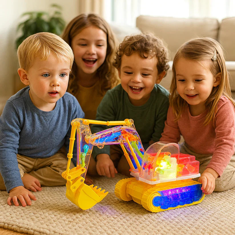 Dansende en lichtgevende muzikale graafmachine