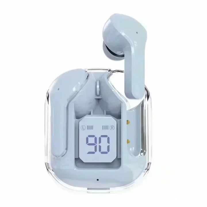 Transparante Bluetooth-oordopjes met LED-display