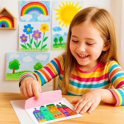 Creatieve regenboog-tekenset