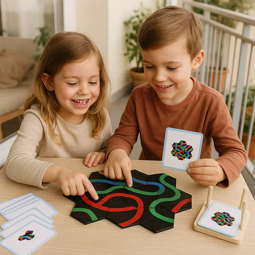 Educatief doolhofspel voor kinderen en het hele gezin