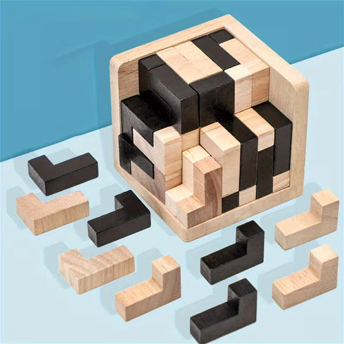 54-delige houten puzzel – een intensieve training voor je brein