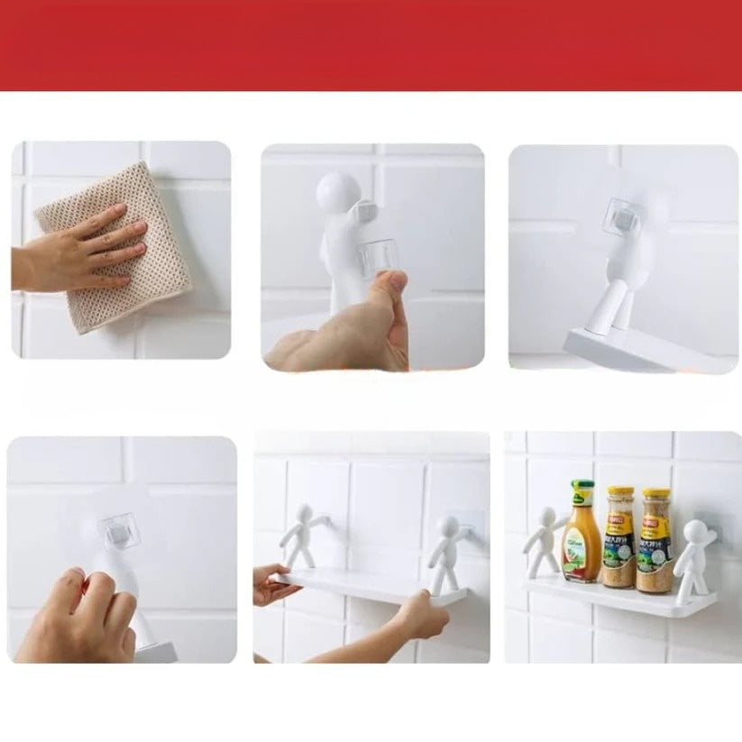 Decoratieve wandplank met zelfklevende bevestiging