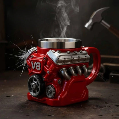 Mok met V8-motief – het perfecte cadeau voor elke man