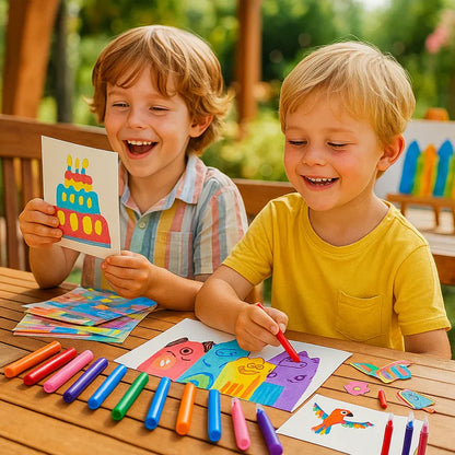 Creatieve regenboog-tekenset