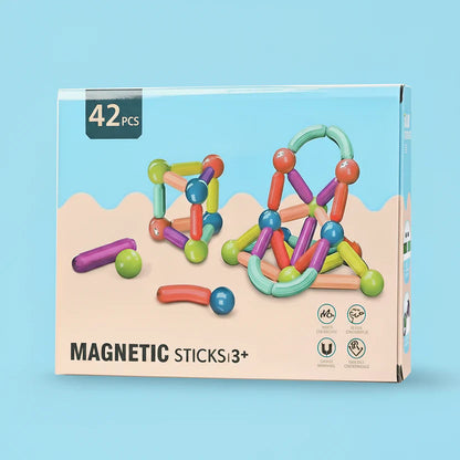 Set van tweeënveertig magnetische constructiestaven