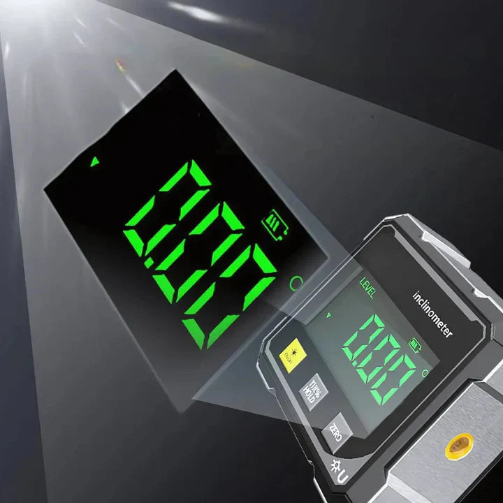 Digitale hoekmeter met laser en magneten