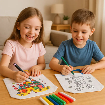 Creatieve kleur- en knutselset voor kinderen met stiften