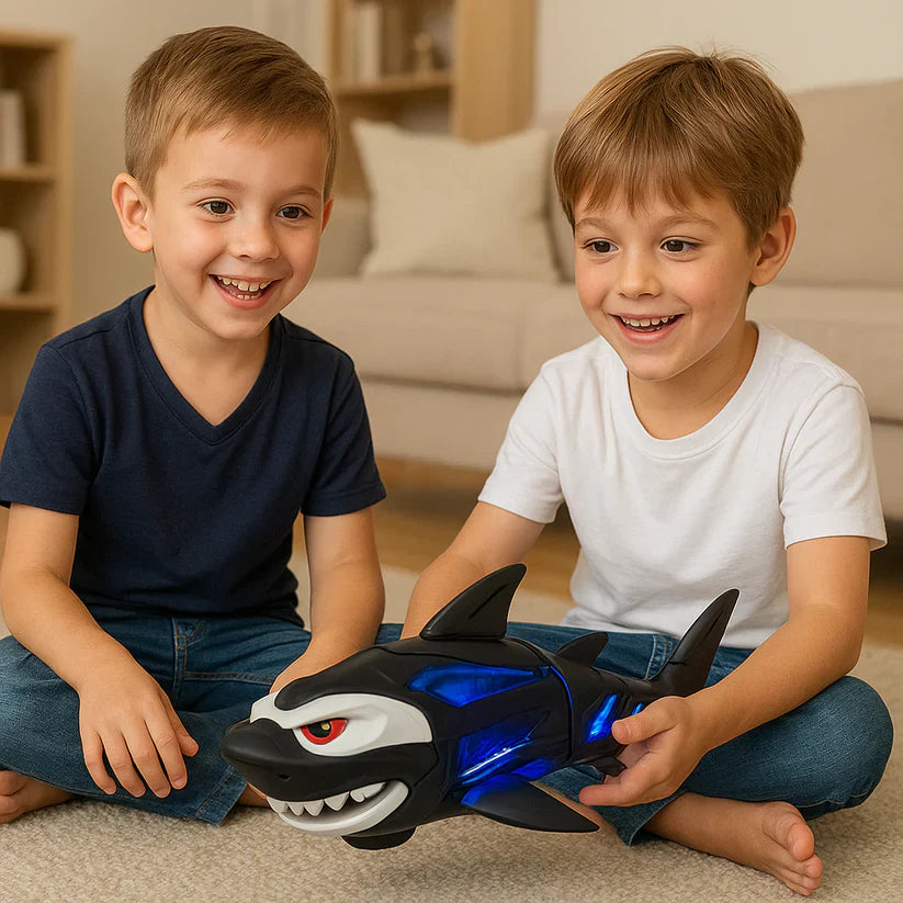 Lichtgevende muzikale haai – kinderspeelgoed