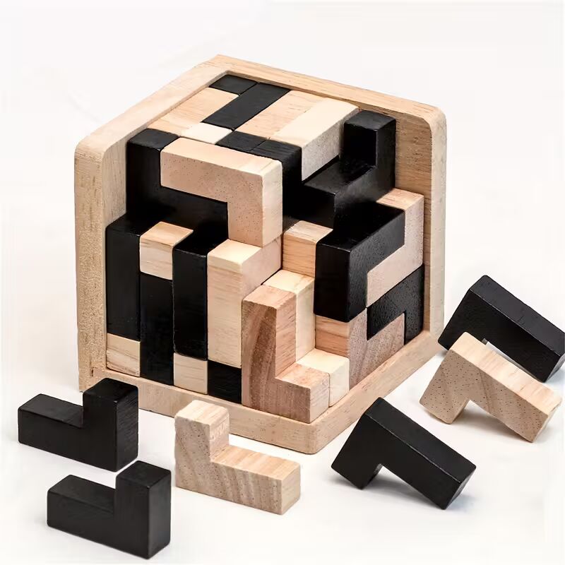 54-delige houten puzzel – een intensieve training voor je brein