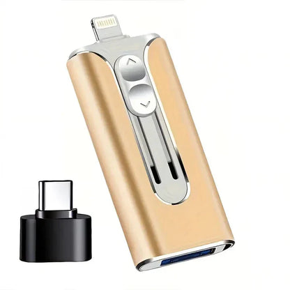 4-in-1 USB-geheugenstick voor telefoons en computers