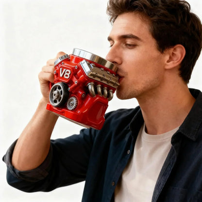 Mok met V8-motief – het perfecte cadeau voor elke man