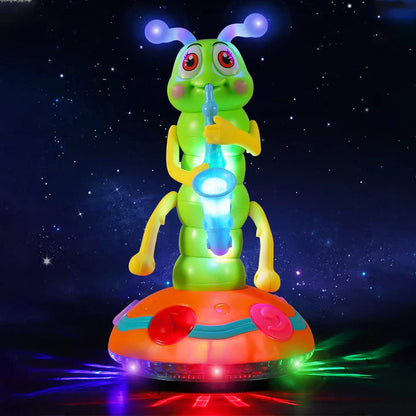 Muzikale, lichtgevende rups – een interactief speeltje voor kinderen