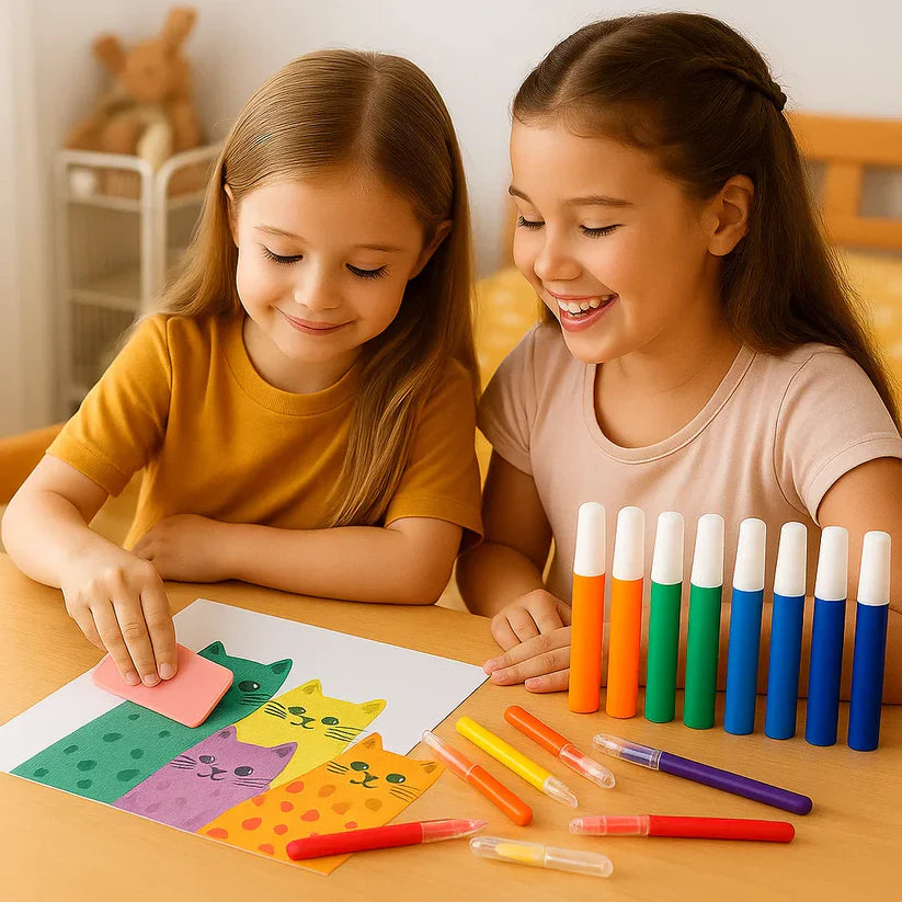 Creatieve regenboog-tekenset