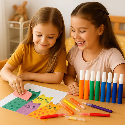 Creatieve regenboog-tekenset