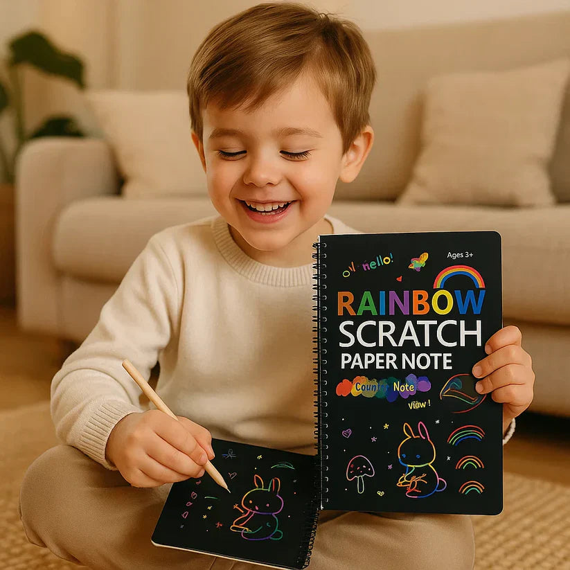 Magisch regenboog-kraspapier