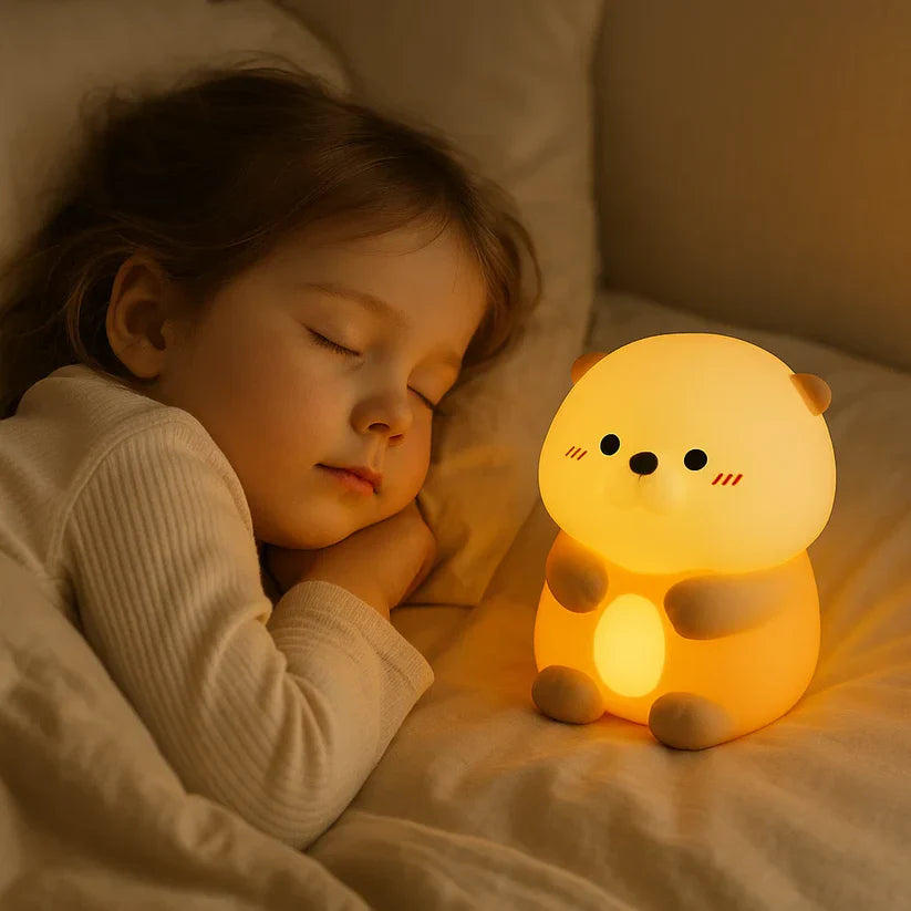 Lieve otter – siliconen nachtlampje
