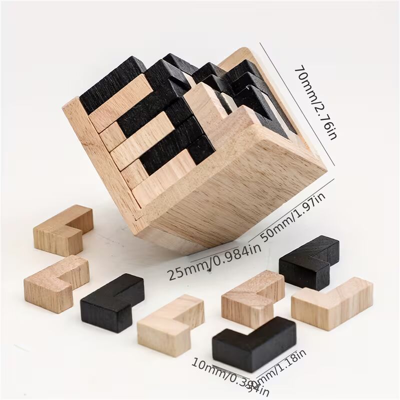 54-delige houten puzzel – een intensieve training voor je brein