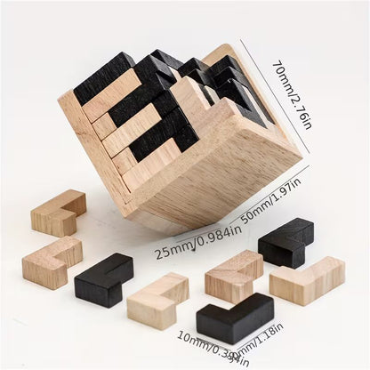 54-delige houten puzzel – een intensieve training voor je brein