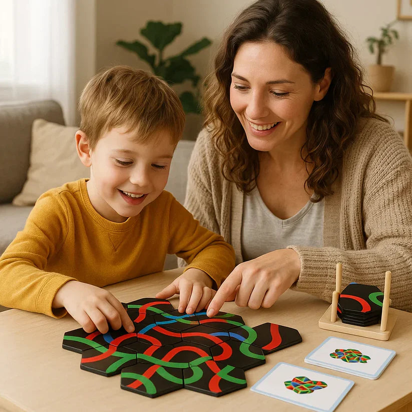 Educatief doolhofspel voor kinderen en het hele gezin