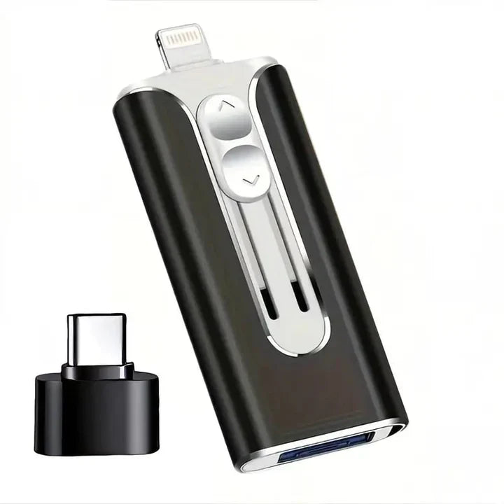 4-in-1 USB-geheugenstick voor telefoons en computers