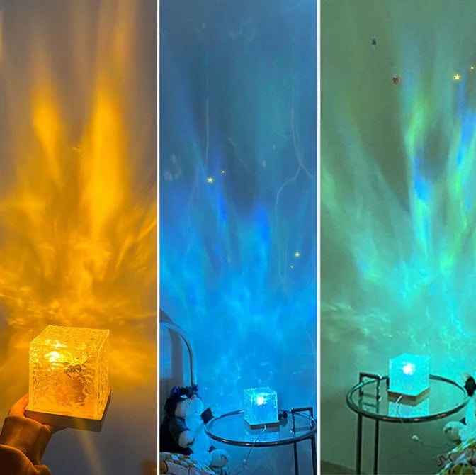 Kristallen projector lamp – 16 kleuren met een rustgevend oceaaneffect