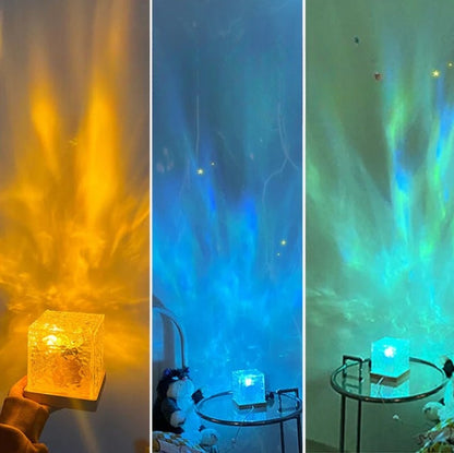 Kristallen projector lamp – 16 kleuren met een rustgevend oceaaneffect