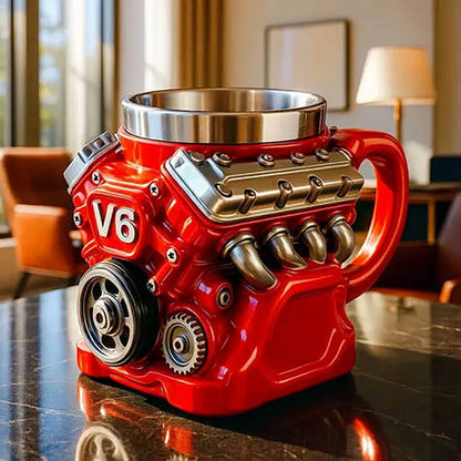 Mok met V8-motief – het perfecte cadeau voor elke man
