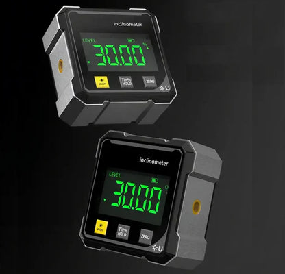 Digitale hoekmeter met laser en magneten