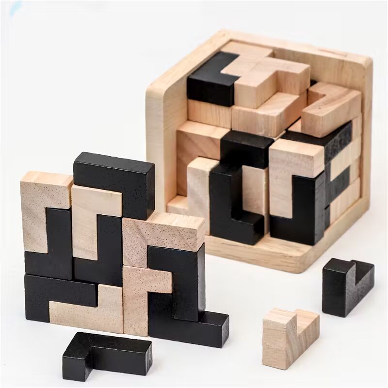 54-delige houten puzzel – een intensieve training voor je brein