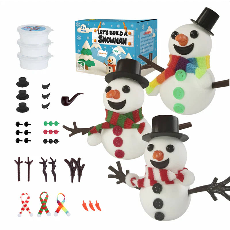 Kerst DIY-knutselset voor kinderen – maak je eigen sneeuwman