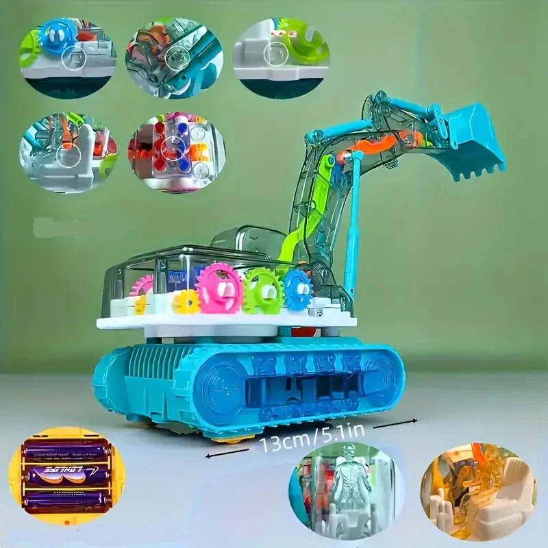 Dansende en lichtgevende muzikale graafmachine