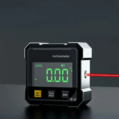 Digitale hoekmeter met laser en magneten