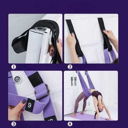 Verstelbare yoga- en pilates-stretchband