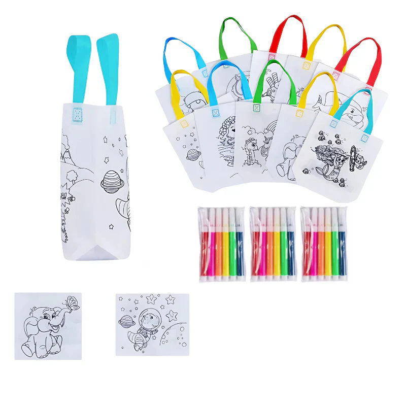 Creatieve kleur- en knutselset voor kinderen met stiften