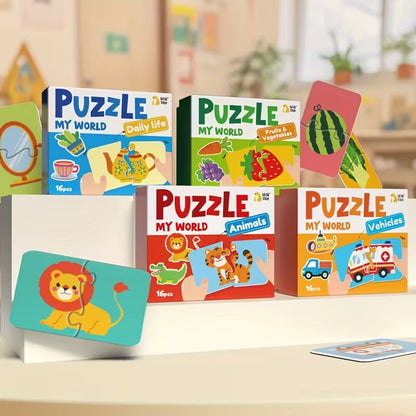 Kleurrijke educatieve puzzel voor kinderen