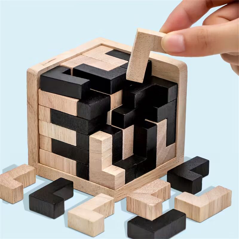 54-delige houten puzzel – een intensieve training voor je brein