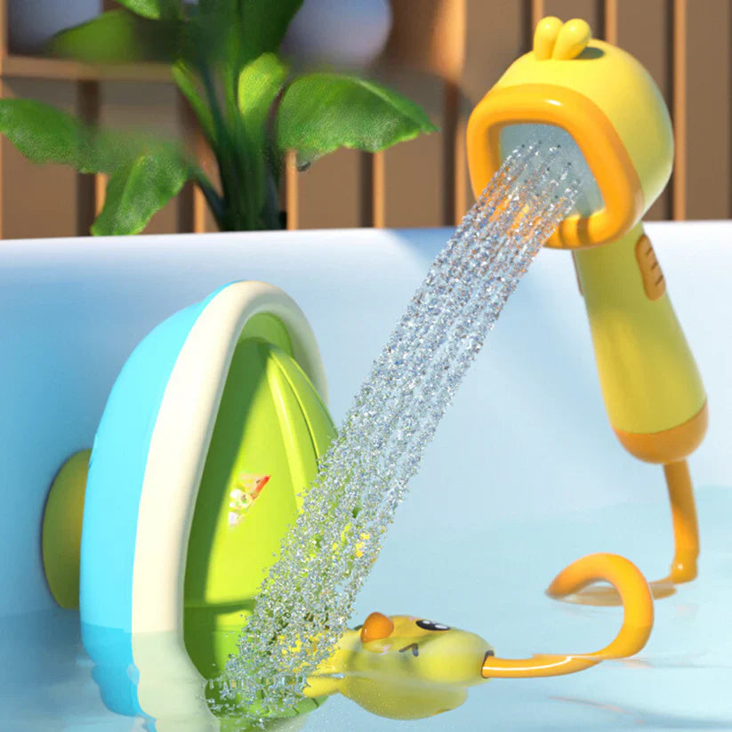 Eendjes-fontein badspeeltje met douche-sproeier