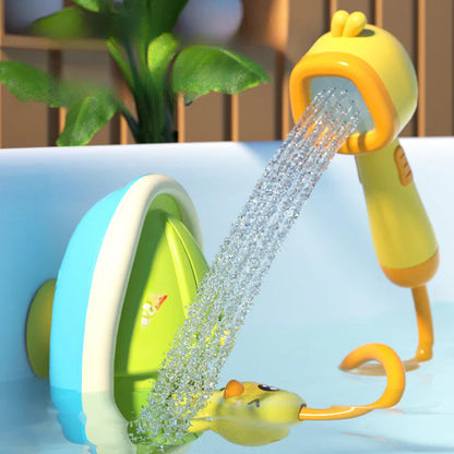 Eendjes-fontein badspeeltje met douche-sproeier