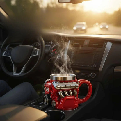 Mok met V8-motief – het perfecte cadeau voor elke man