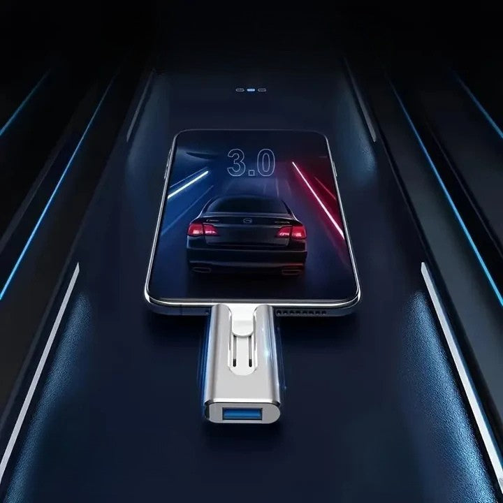 4-in-1 USB-geheugenstick voor telefoons en computers