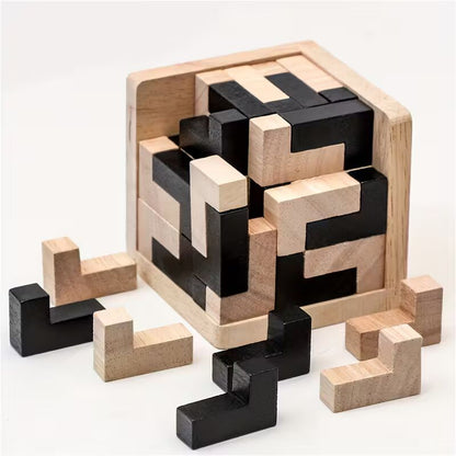54-delige houten puzzel – een intensieve training voor je brein